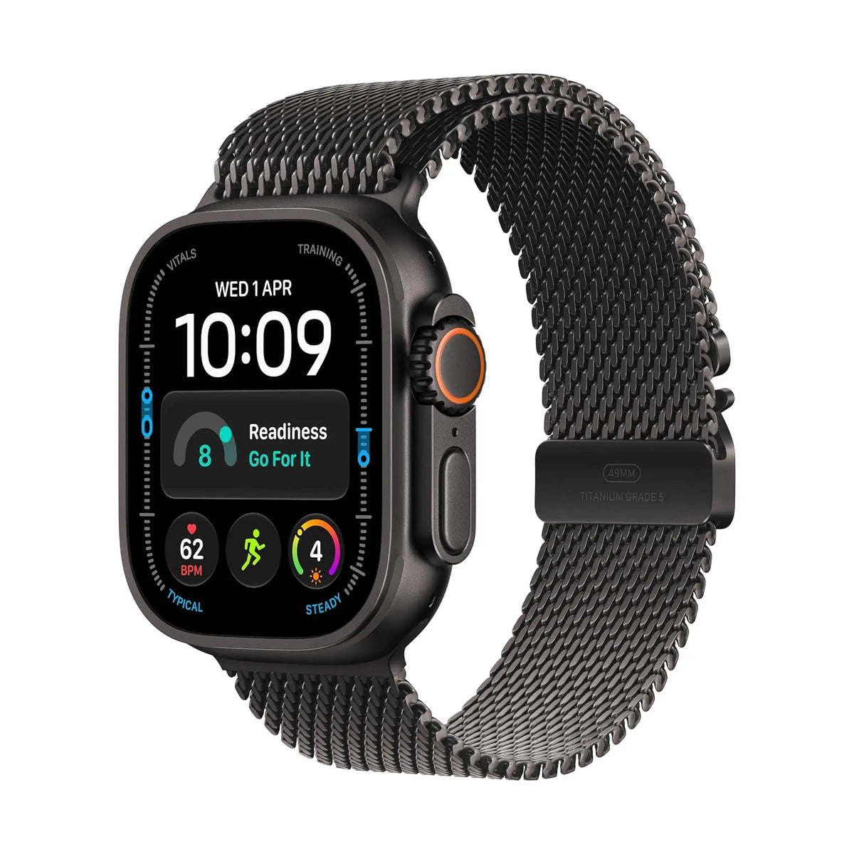 #Color_Black Titanium, Black Titanium Milanese Loop