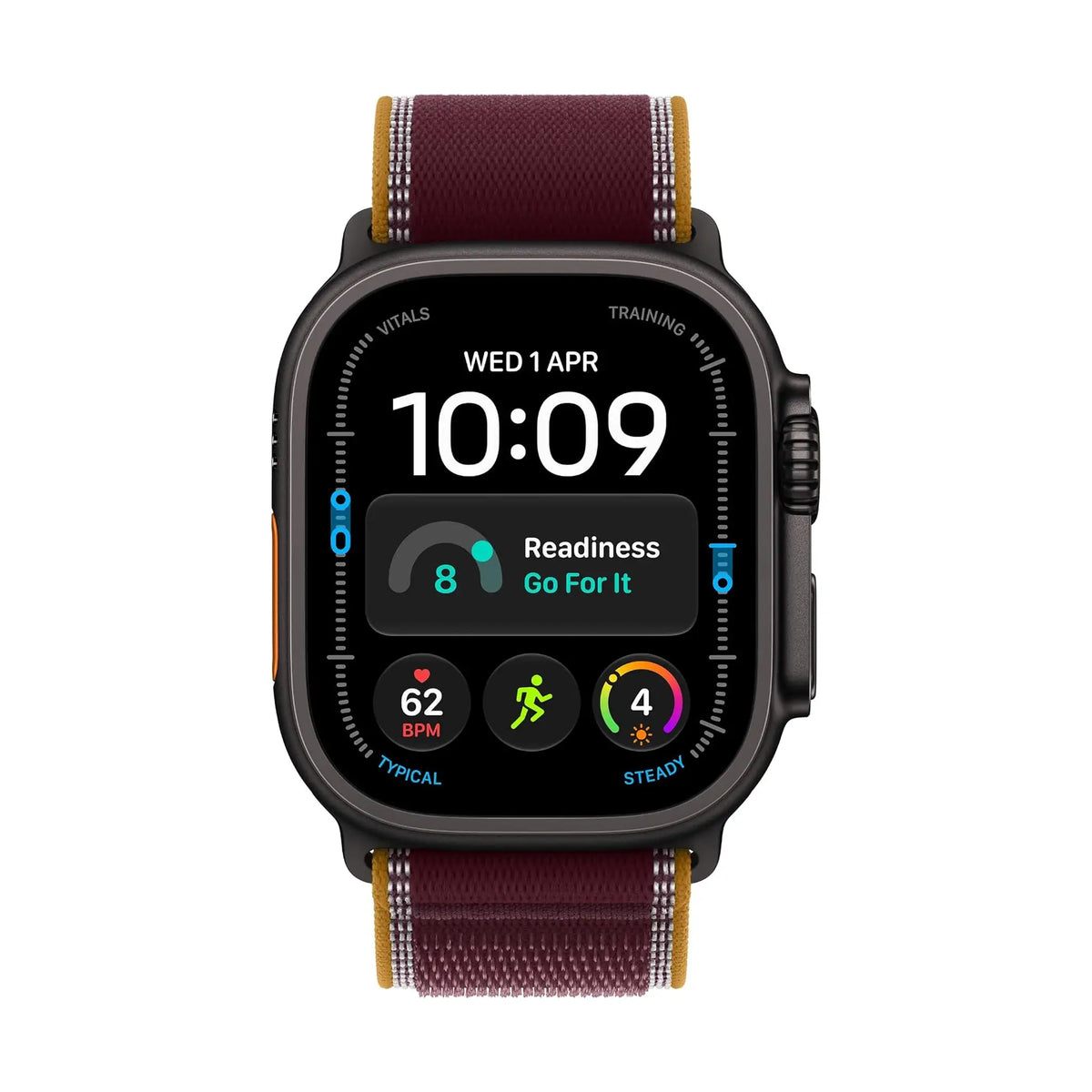 #Color_Black Titanium, Burgundy Trail Loop