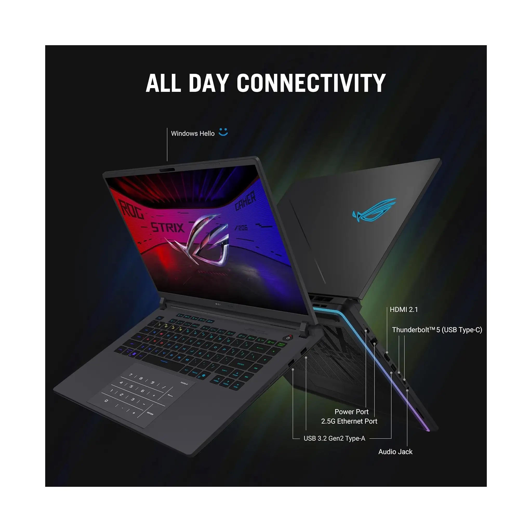 ASUS ROG Strix G16 16" FHD 165Hz Gaming Laptop (2025) – Intel Core i7-14650HX, RTX 5060