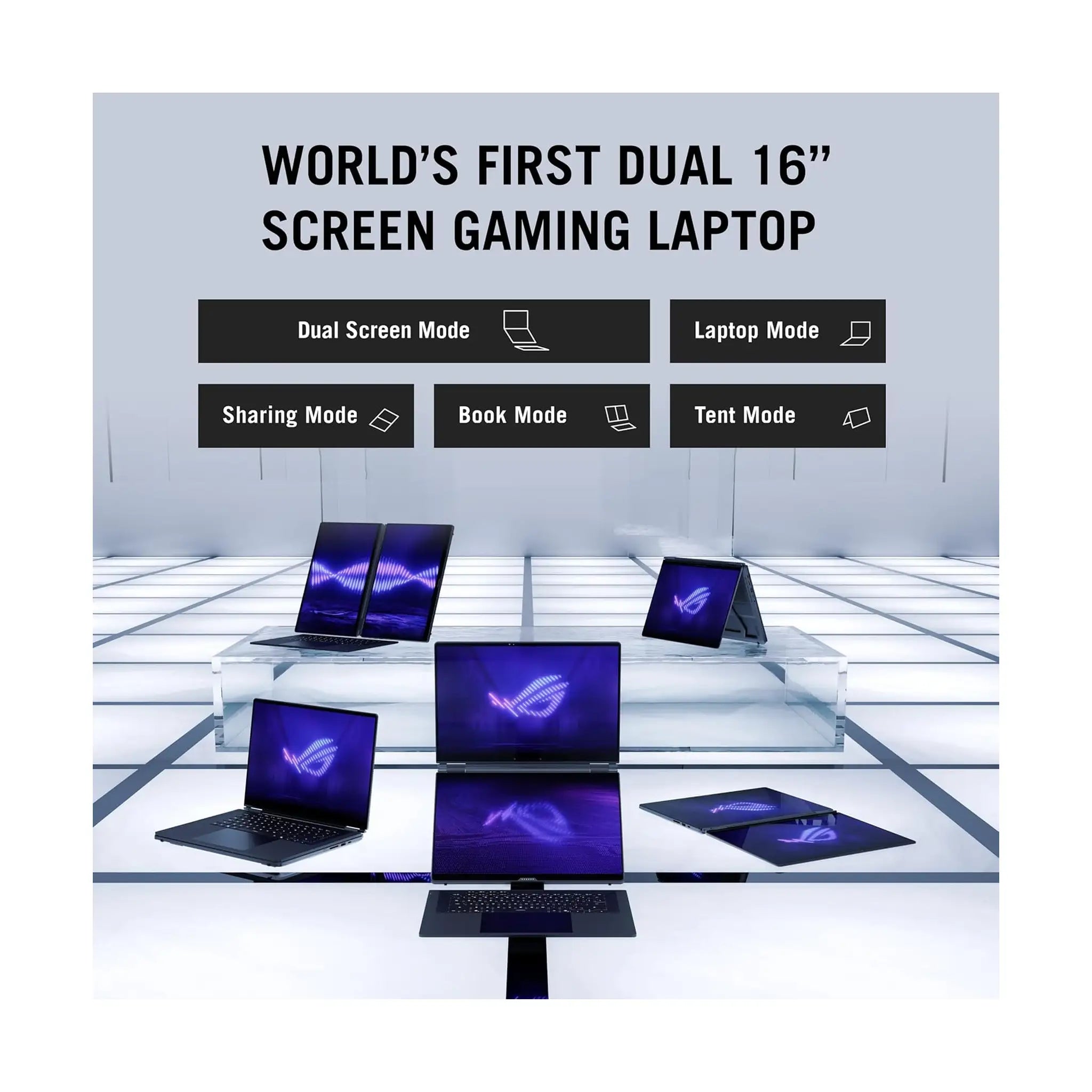 ASUS ROG Zephyrus Duo 16 GX651AX (2026)  – Dual 16" 3K 120Hz OLED, Core Ultra 9 386H, 64GB RAM, 2TB SSD, RTX 5090 24GB, Windows 11, Stellar Grey