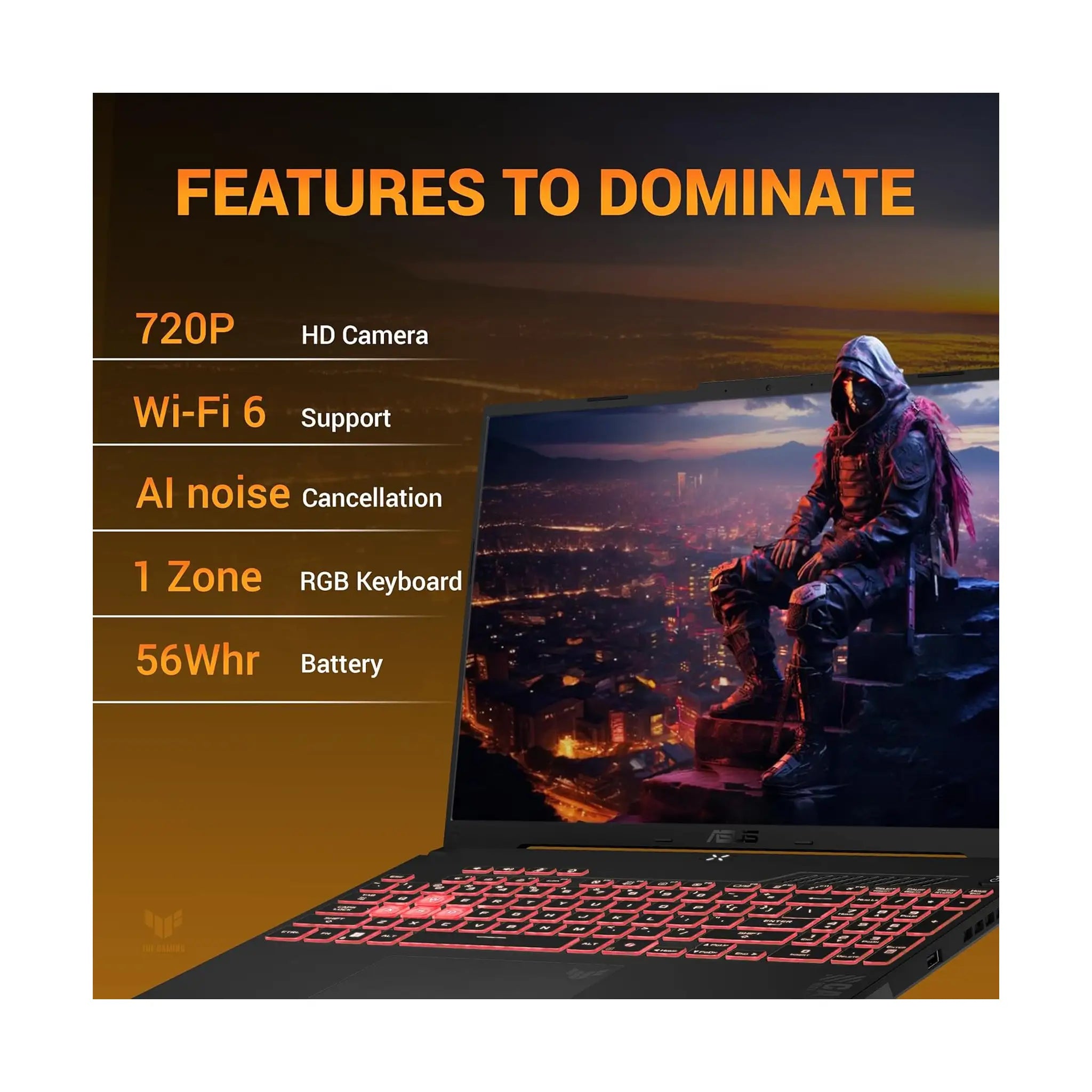 ASUS TUF A16 (2025) Gaming Laptop – 16" FHD+ 144Hz, Ryzen 7 7445HS, GeForce RTX 4050, 16GB RAM, 1TB SSD, Windows 11