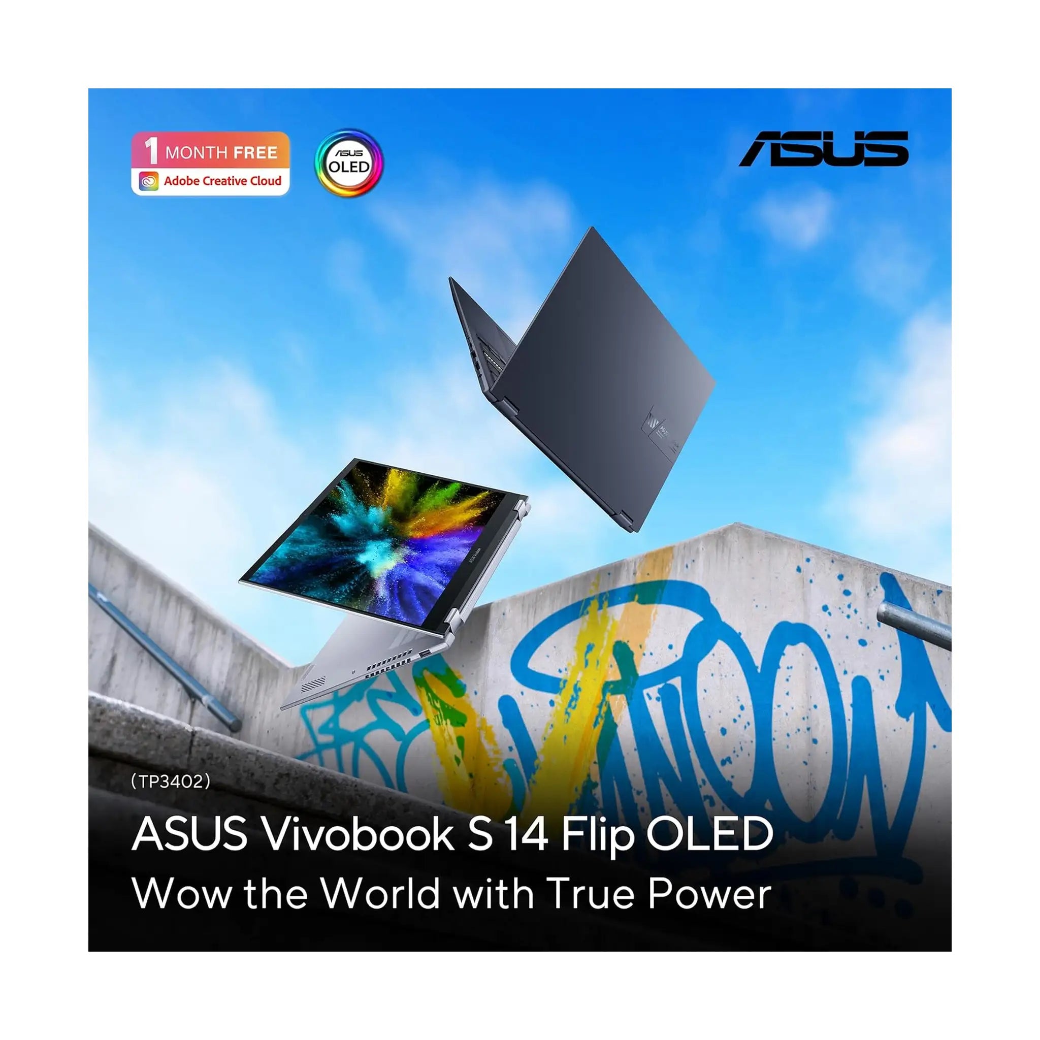 ASUS Vivobook S14 Flip Laptop (2023) – 14" WUXGA Touch, Intel Core i5-13420H, 16GB RAM, 512GB SSD, Windows 11 Home