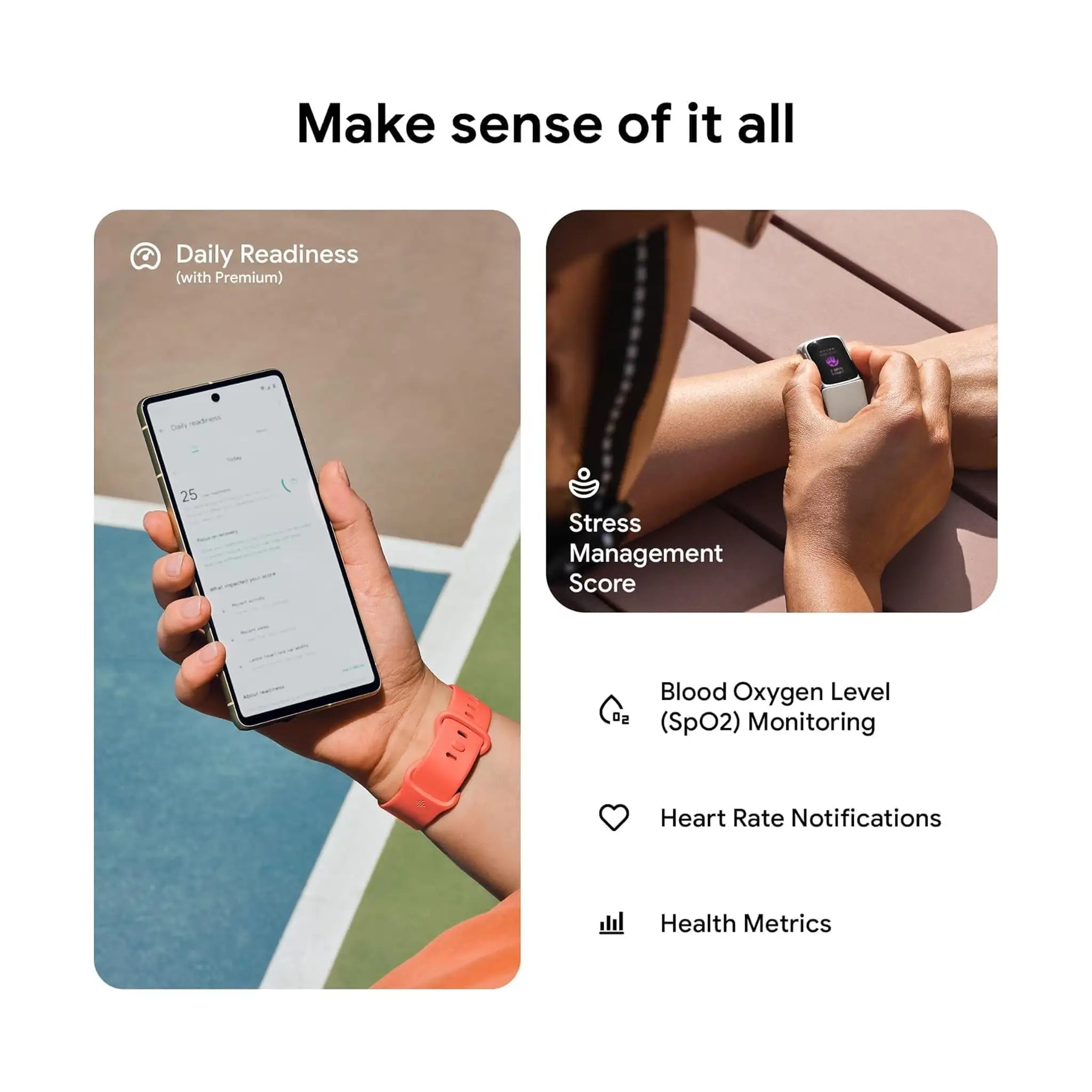 Fitbit Google Charge 6 Activity Tracker - Coral