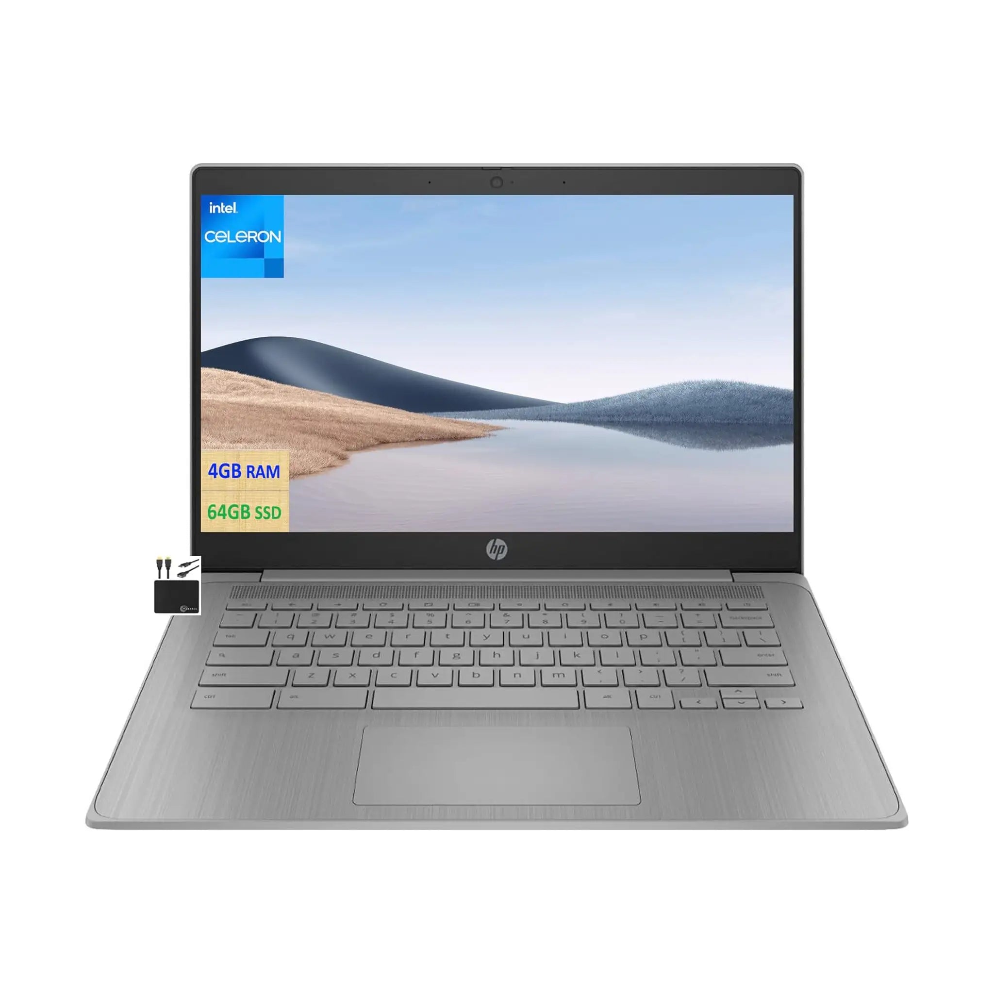 HP 14" Chromebook (2023) – HD, Intel Celeron N4120, 4GB RAM, 64GB eMMC, Chrome OS
