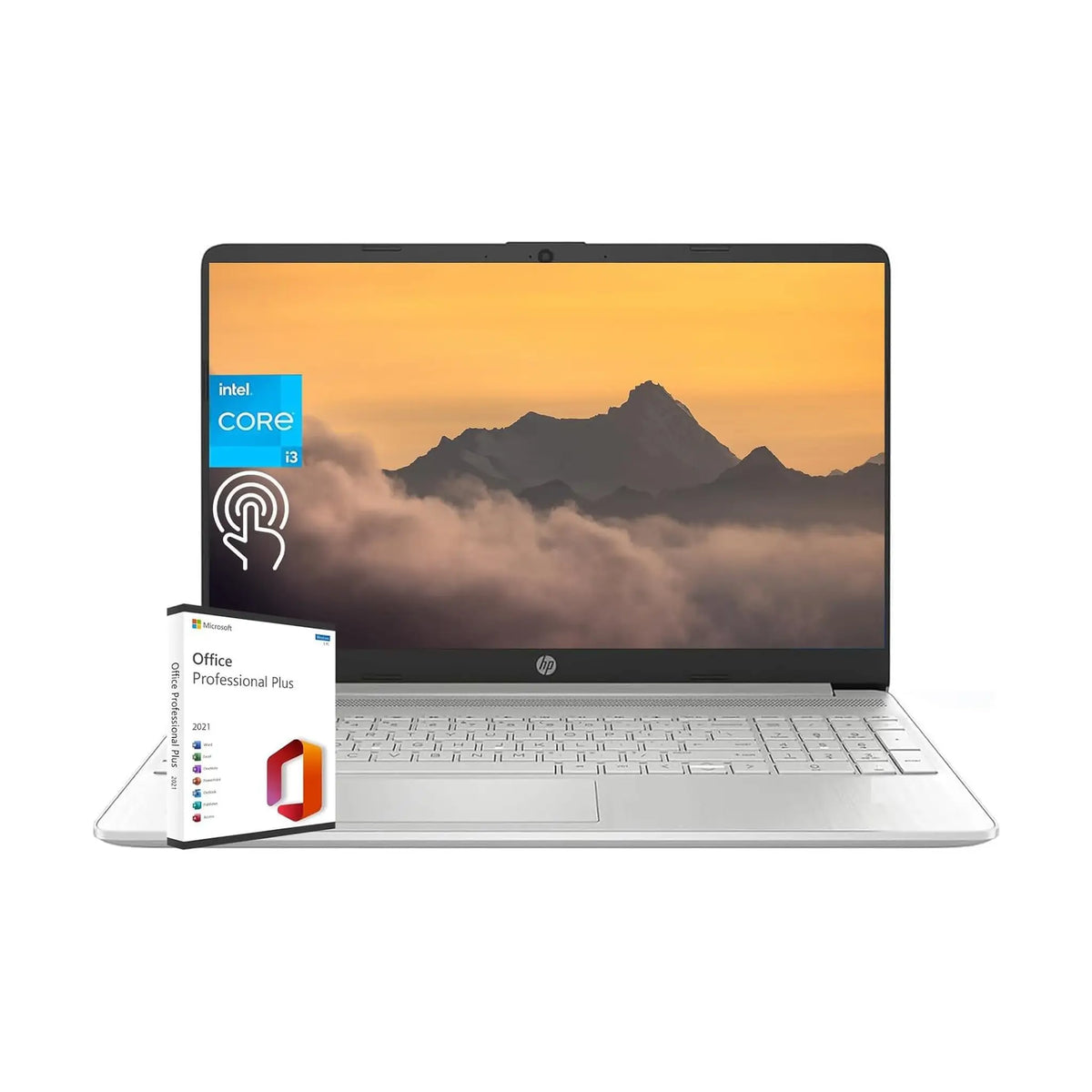 HP 15.6" HD Touch Laptop – Intel Core i3-1215U, Windows 11 Home