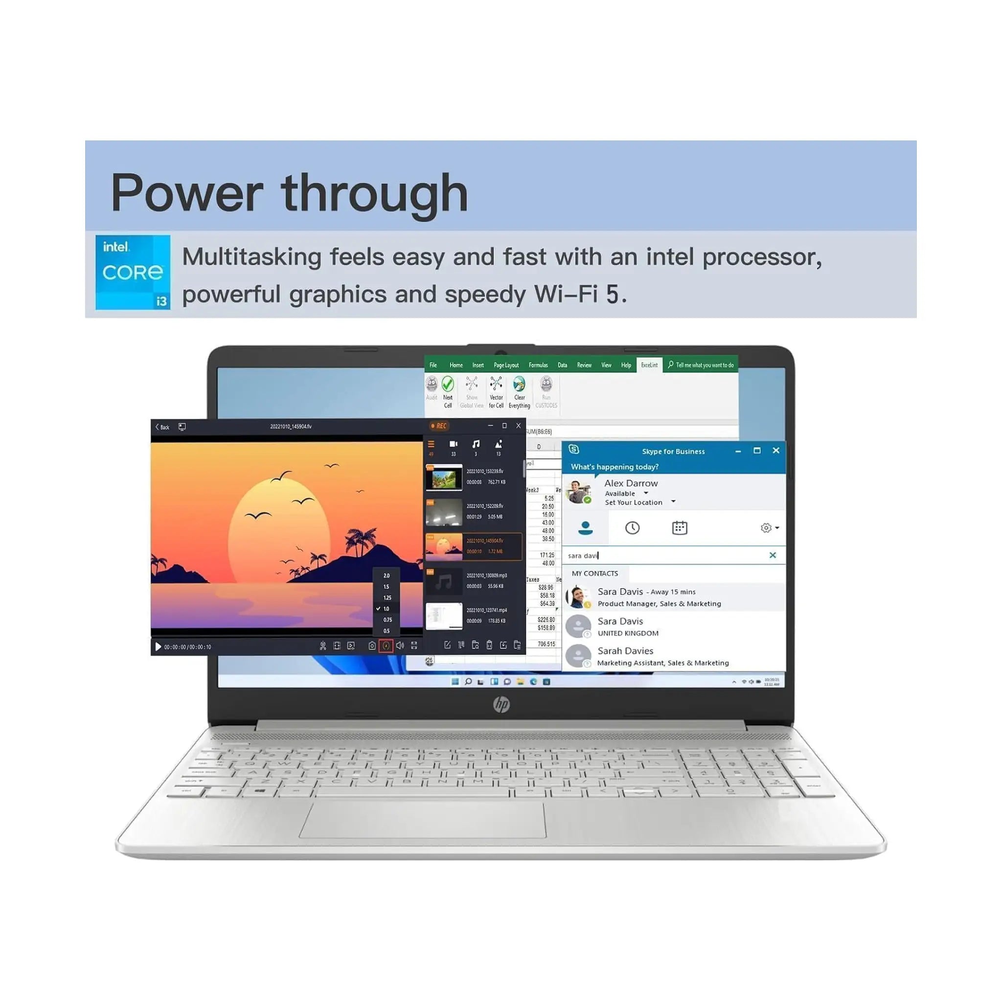 HP 15.6" HD Touch Laptop – Intel Core i3-1215U, Windows 11 Home