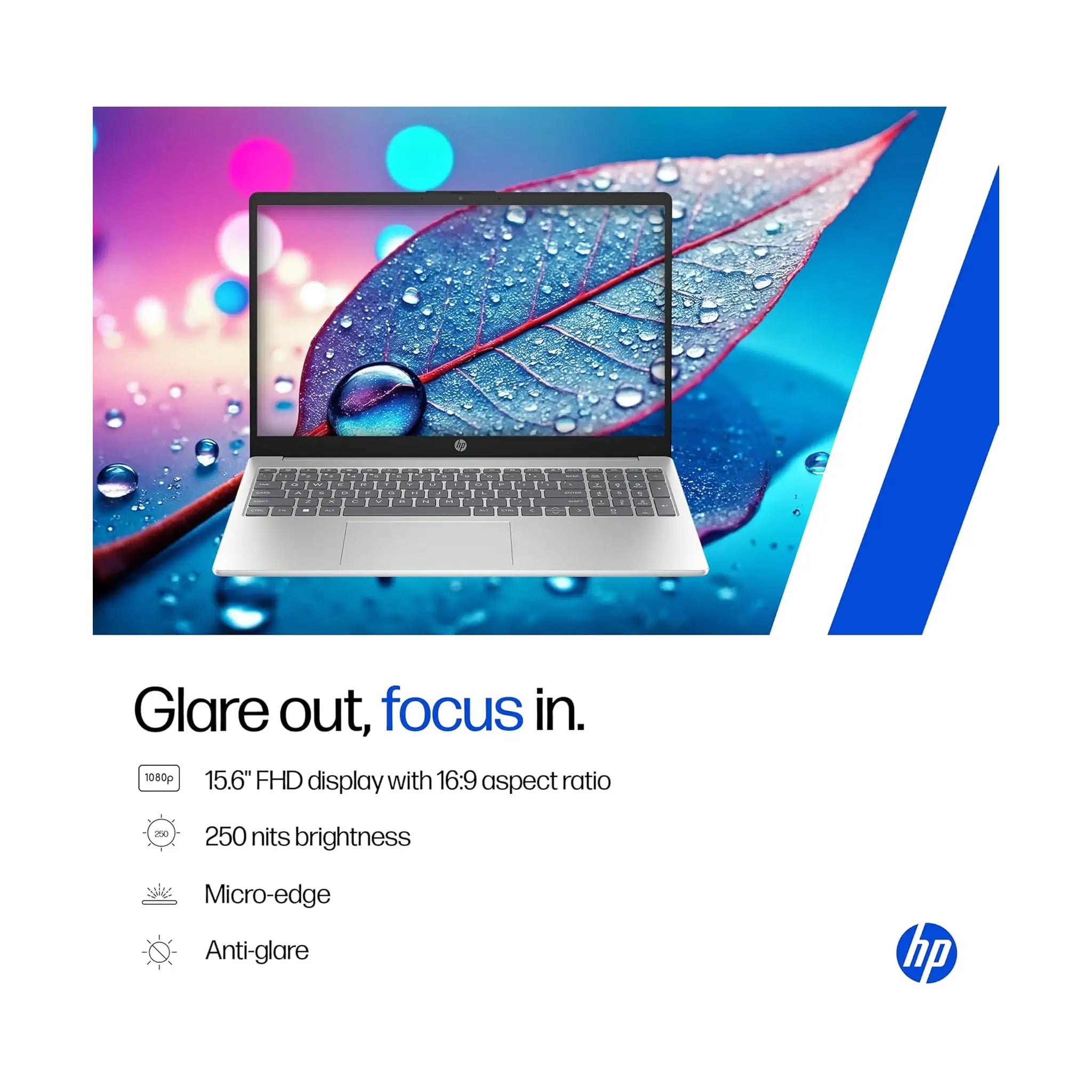 HP 15-fd Laptop (2024) – 15.6" FHD Display, Intel Core i5-1334U, 16GB DDR4, 512GB SSD, Windows 11, Silver
