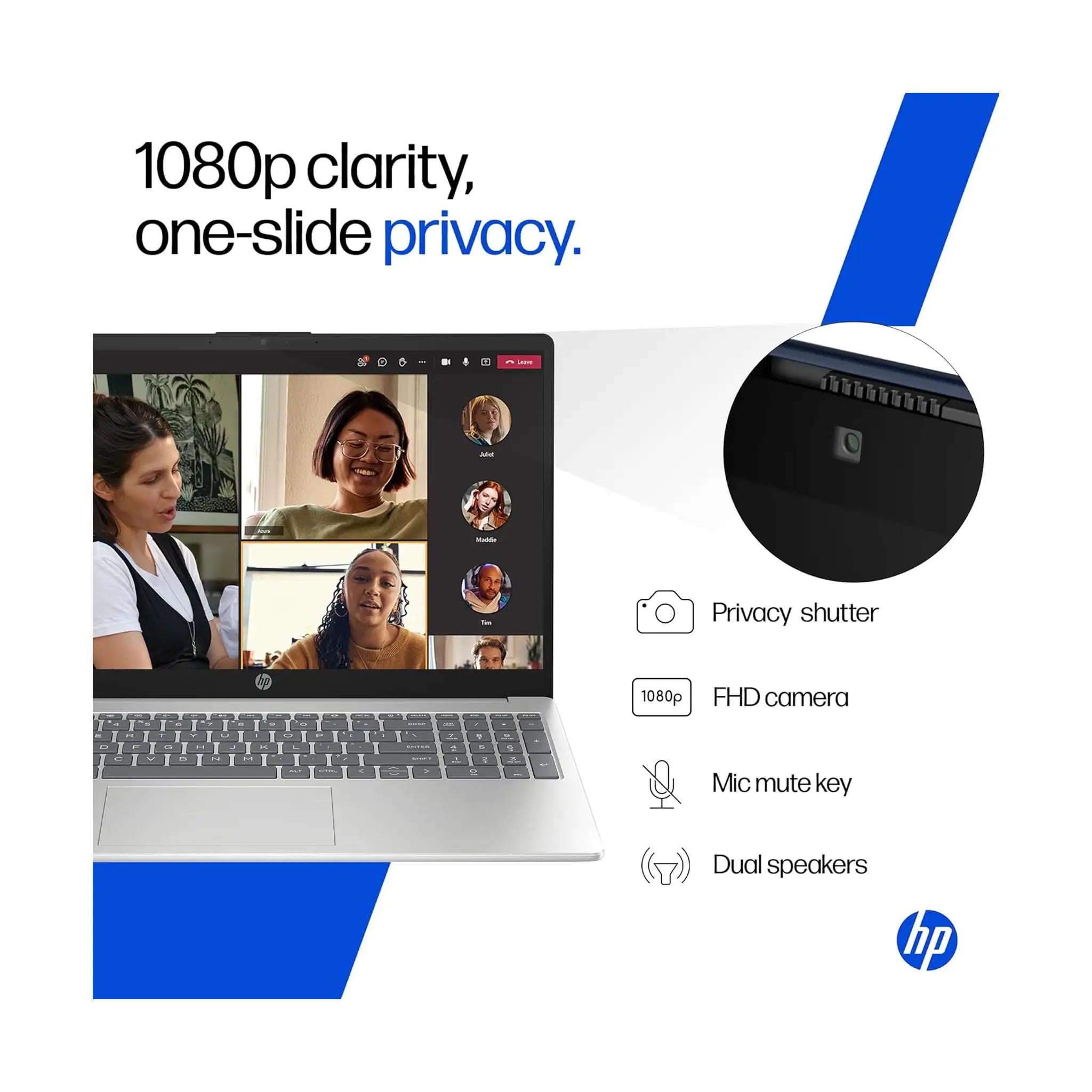 HP 15-fd Laptop (2024) – 15.6" FHD Display, Intel Core i5-1334U, 16GB DDR4, 512GB SSD, Windows 11, Silver