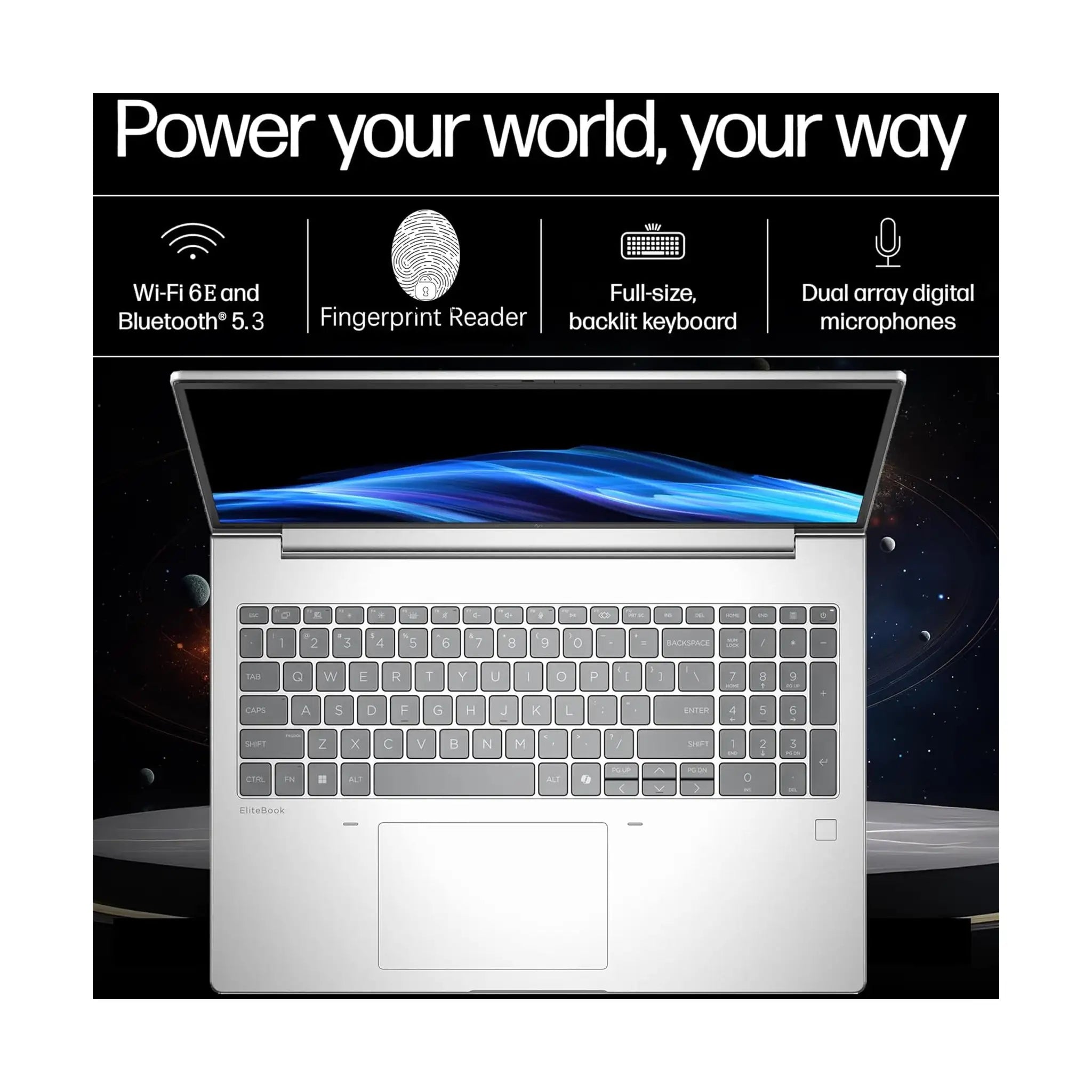 HP EliteBook 6 G1i 16" (2025) Laptop – FHD+, Intel Core Ultra 7 255U, 32GB RAM, 1TB SSD, Windows 11 Pro