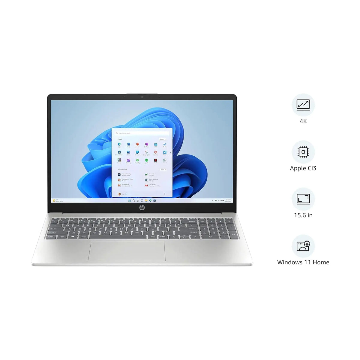 HP Essentials 15 (2024) Laptop – 15.6" HD, 13th Gen Intel Core i3, 4GB RAM, 256GB SSD, Windows 11 [15-FD0002NE]