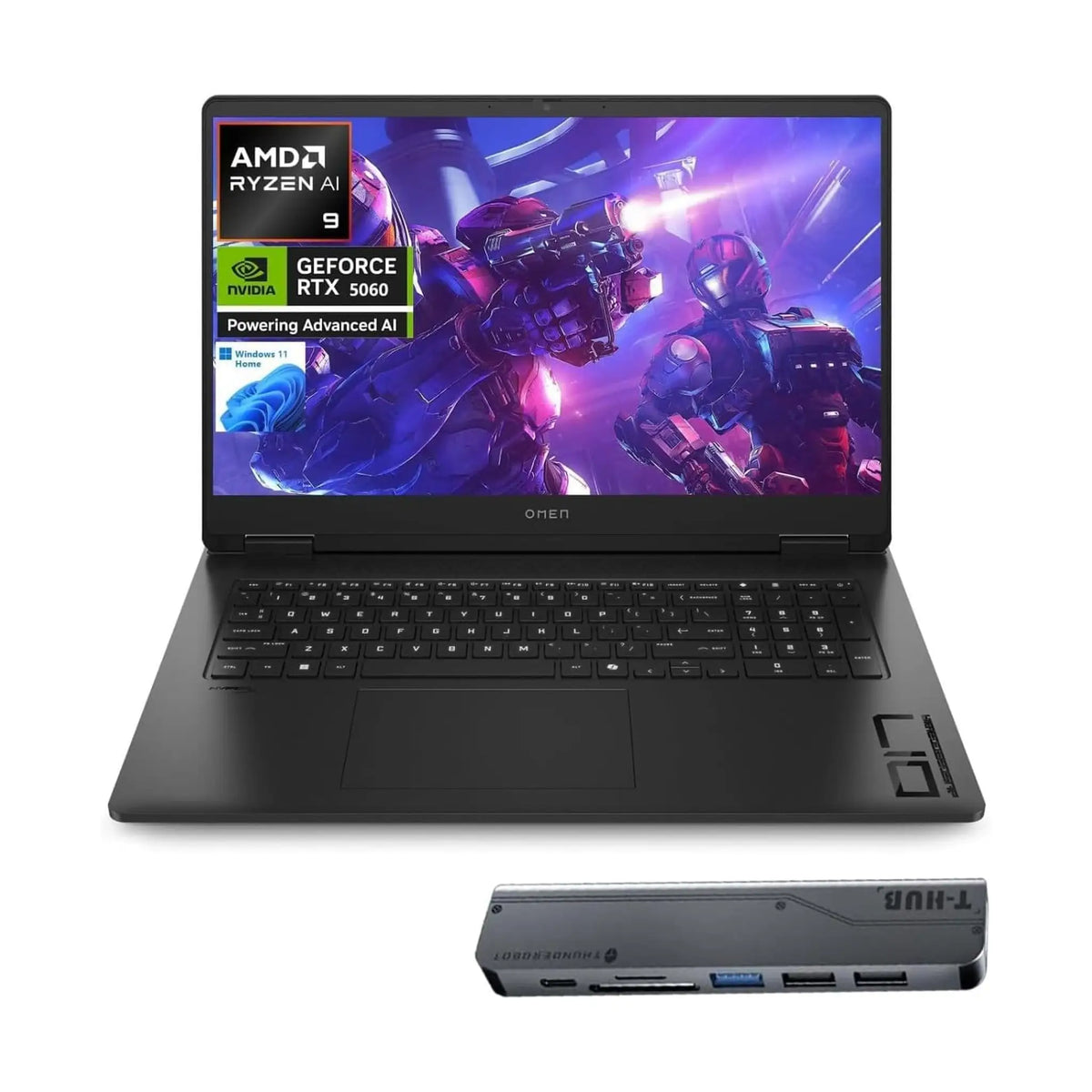 HP OMEN 17.3" Gaming Laptop (2025) – FHD 144Hz, AMD Ryzen AI 9 365, RTX 5060, 32GB RAM, 1TB SSD, Windows 11