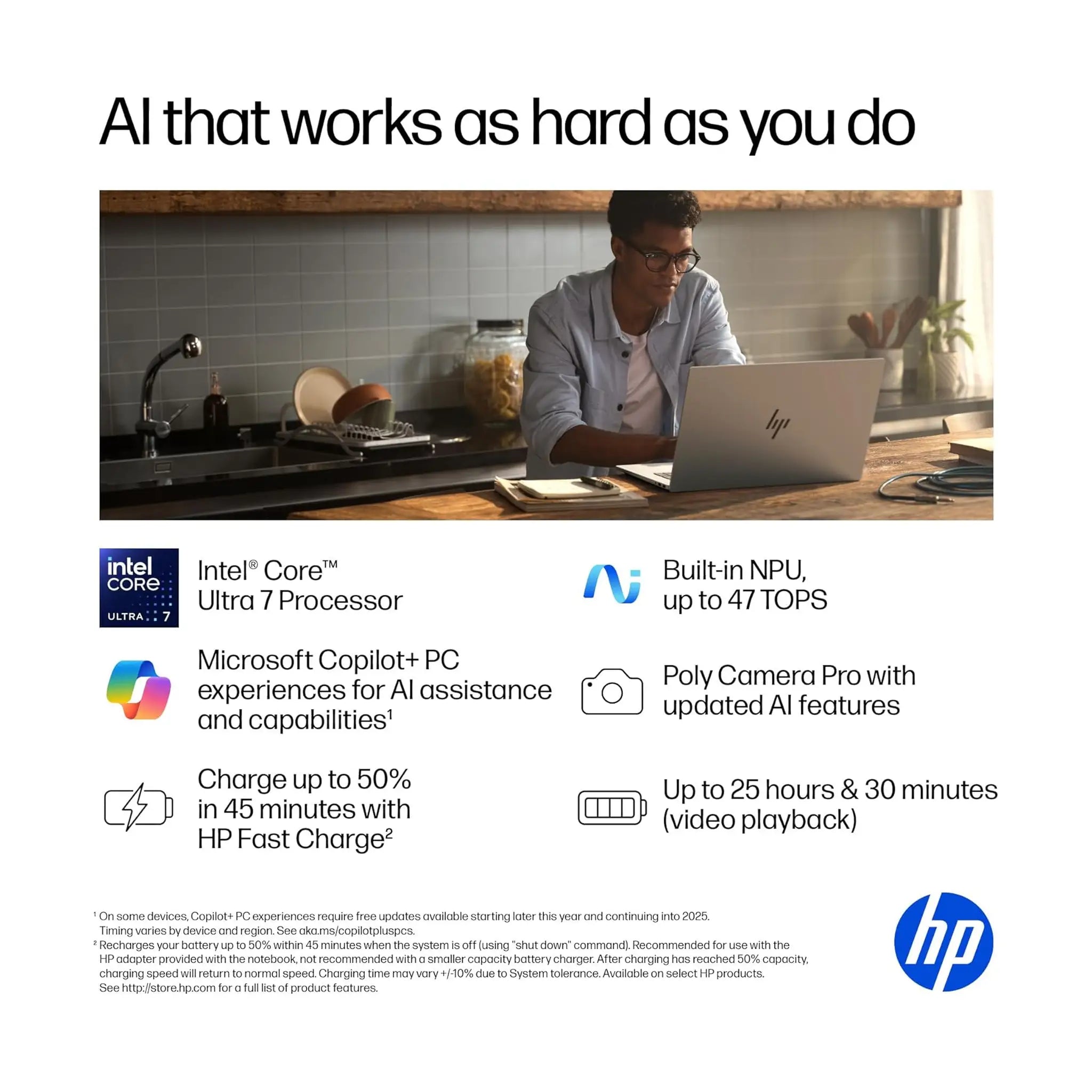 HP OmniBook 7 17.3" Laptop (2025) – FHD Touch, Intel Core Ultra 7 256V, 16GB RAM, 1TB SSD, Intel Arc 140V, Windows 11 Home [17-dc0000nr]