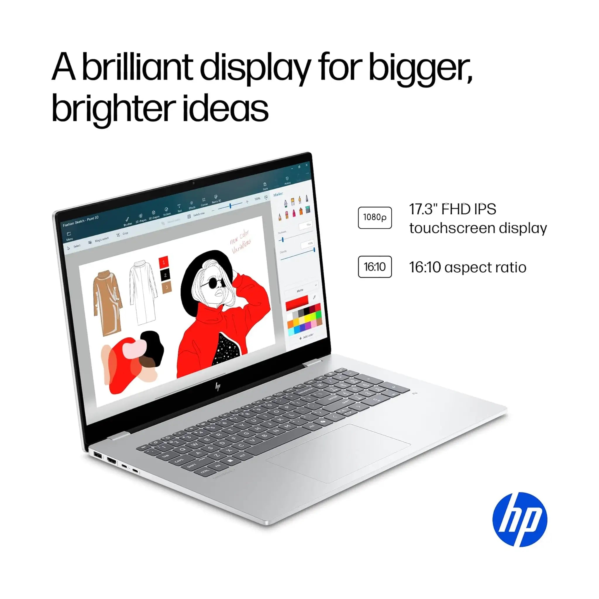 HP OmniBook 7 17.3" Laptop (2025) – FHD Touch, Intel Core Ultra 7 256V, 16GB RAM, 1TB SSD, Intel Arc 140V, Windows 11 Home [17-dc0000nr]