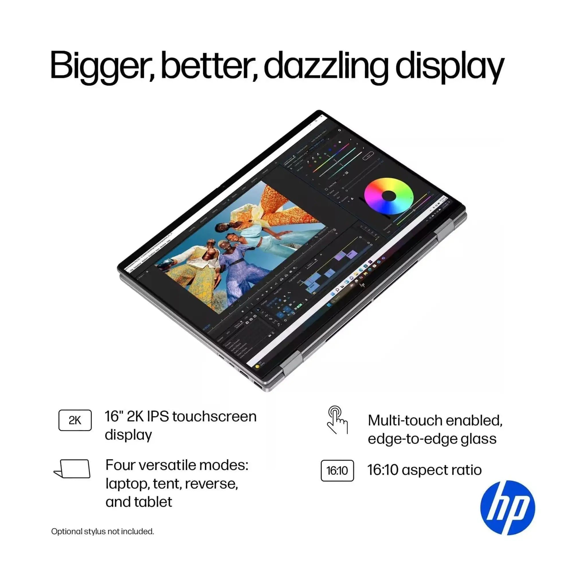 HP OmniBook X Flip 16" 2-in-1 Laptop (2025) – 2K IPS Touch, AMD Ryzen AI 5 340, 16GB RAM, 1TB SSD, Windows 11
