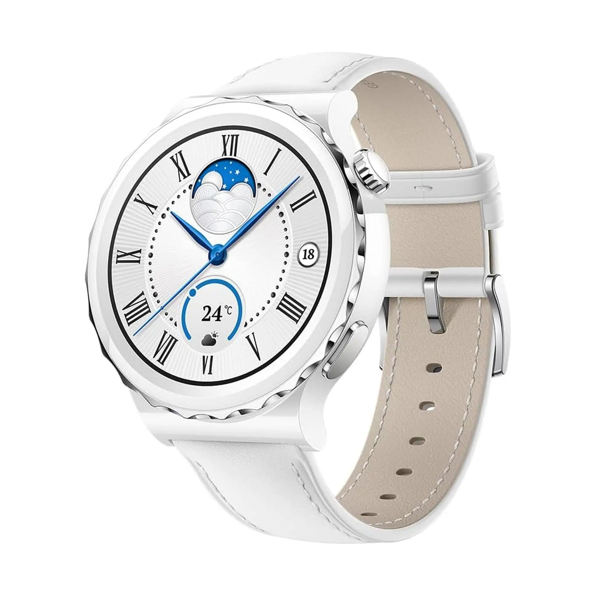 #Strap Material_White Leather
