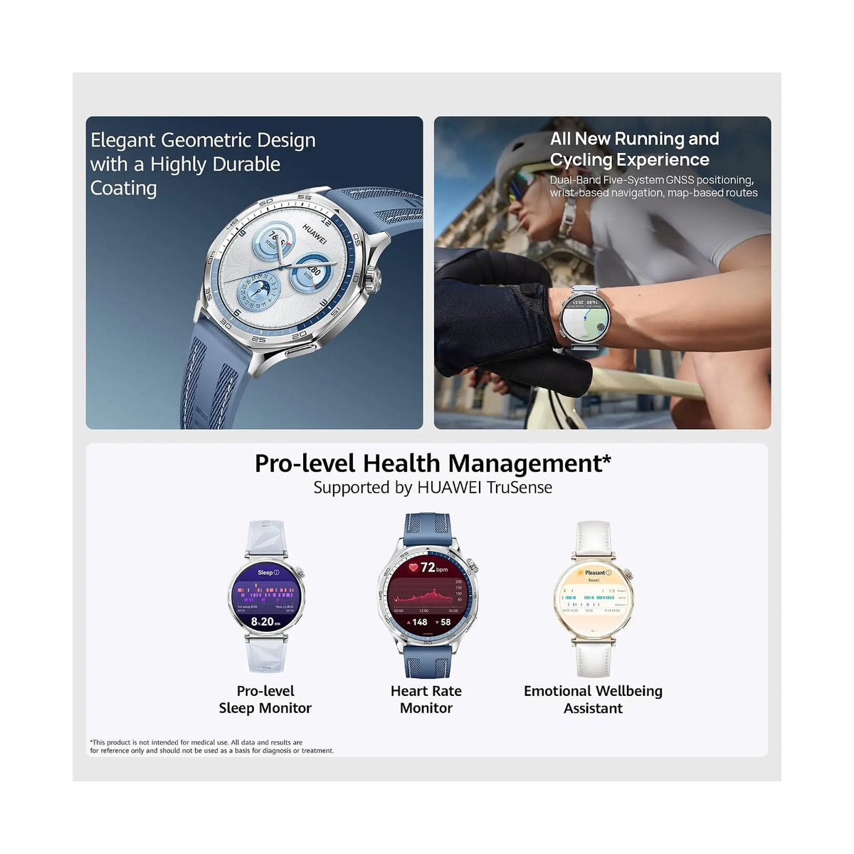 Huawei Watch GT 5 46mm Smartwatch – AMOLED Display, Up to 14 Days Battery, Health Tracking, Blue