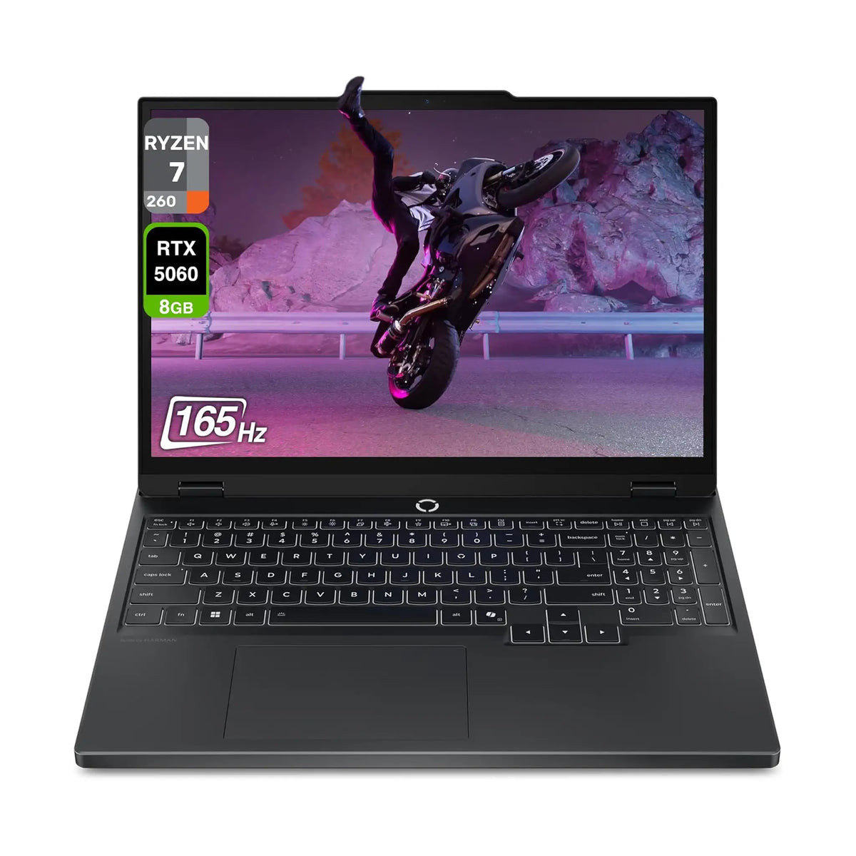 Lenovo Legion 5 Gen 10 Gaming Laptop (2025) – 15.1" WQXGA 165Hz, AMD Ryzen 7 260, RTX 5060 8GB