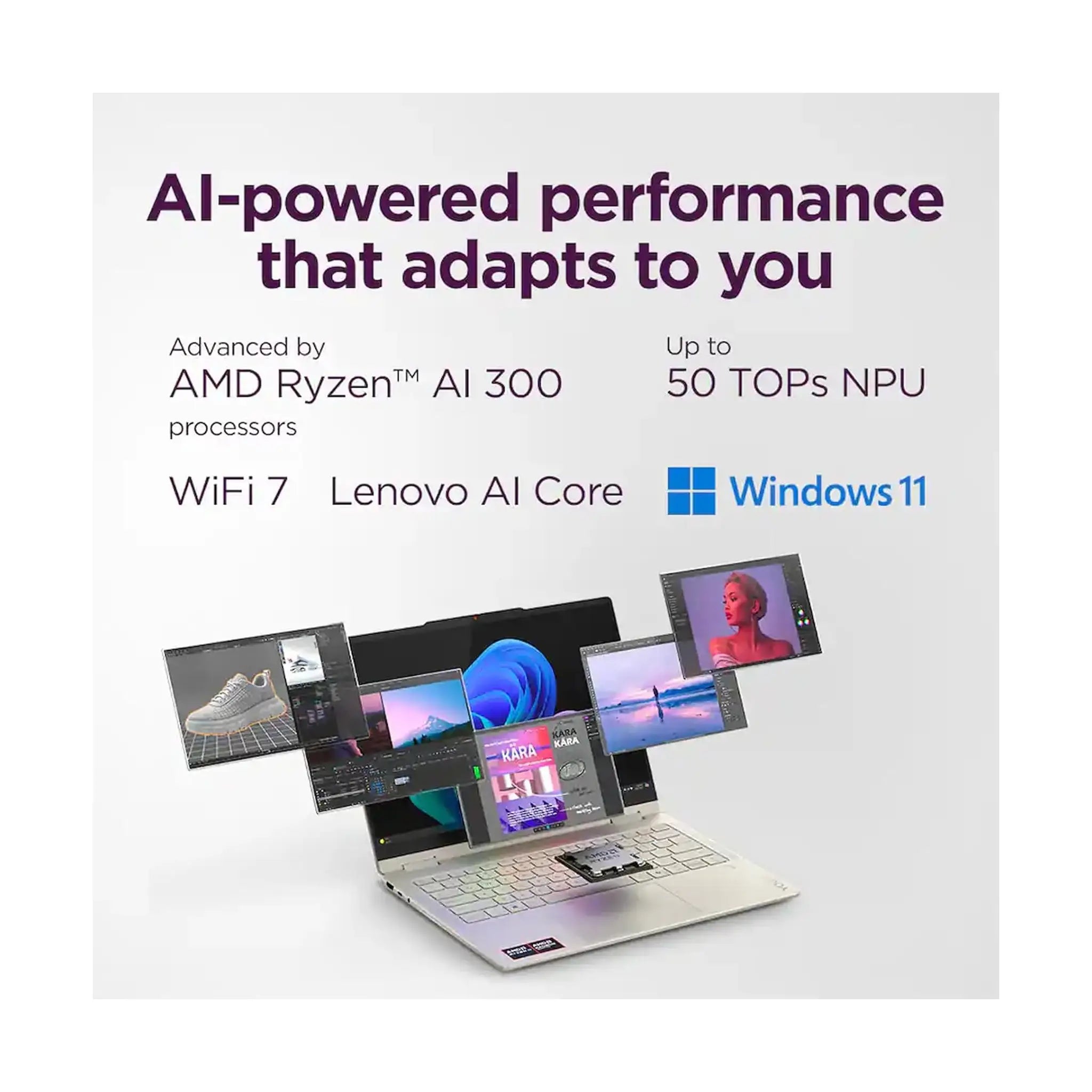Lenovo Yoga 7 14" 2-in-1 Laptop (2025) – Ryzen AI 5 340, OLED Touchscreen, 16GB RAM, 521GB SSD