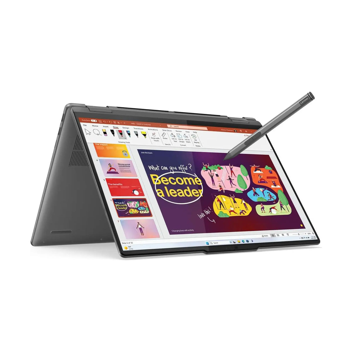 Lenovo Yoga 7 2-in-1 14IML9 AI PC, 14" WUXGA OLED Touch, Intel Core U5-125H, 16GB RAM, 512GB SSD, Intel NPU, Integrated Arc GPU, Bcklit Eng-Ar KB, Win11, Storm Grey [83DJ000PAX] + 2Yr Premium Care