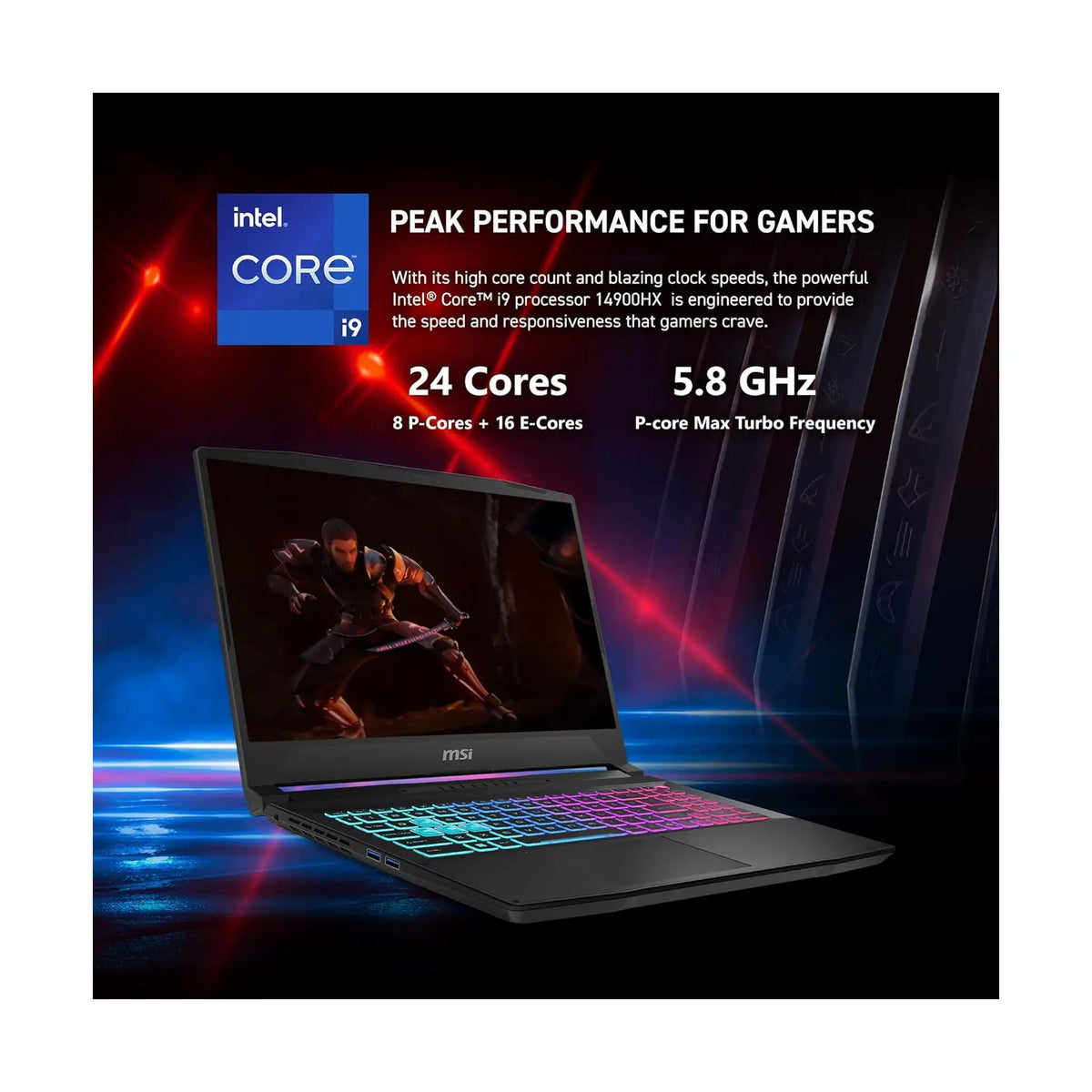 MSI Katana 15 HX Gaming Laptop (2025) – 15.6" QHD 165Hz, Intel Core HX, GeForce RTX 5070 8GB, Windows 11, Black