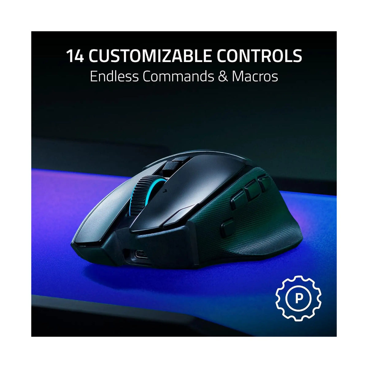 Razer Basilisk V4 Pro Wireless Gaming Mouse – Focus Pro 50K Optical Sensor, 8K Hz Wireless, Up to 200 Hr Battery, Black