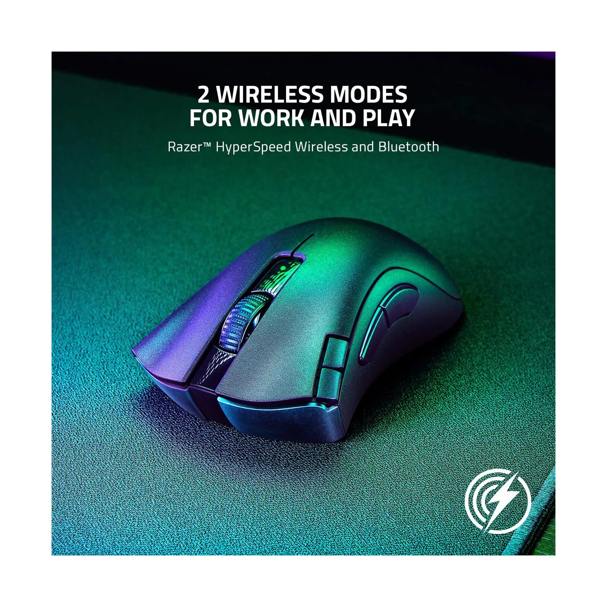 Razer DeathAdder V2 X HyperSpeed Wireless Gaming Mouse – 14K DPI, 7 Buttons, Black
