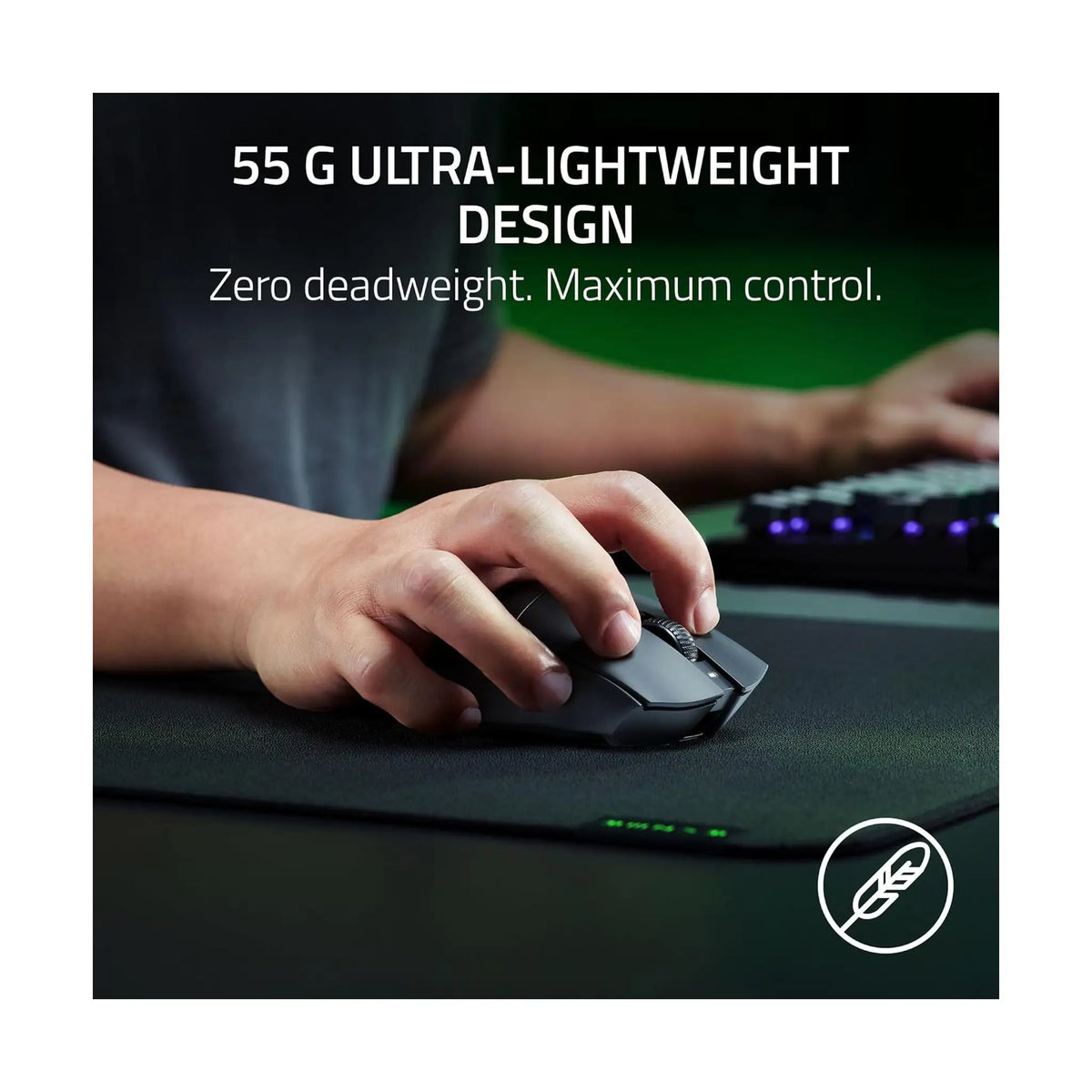 Razer DeathAdder V3 HyperSpeed Wireless Gaming Mouse – 26K DPI, Gen-3 Switches, Black