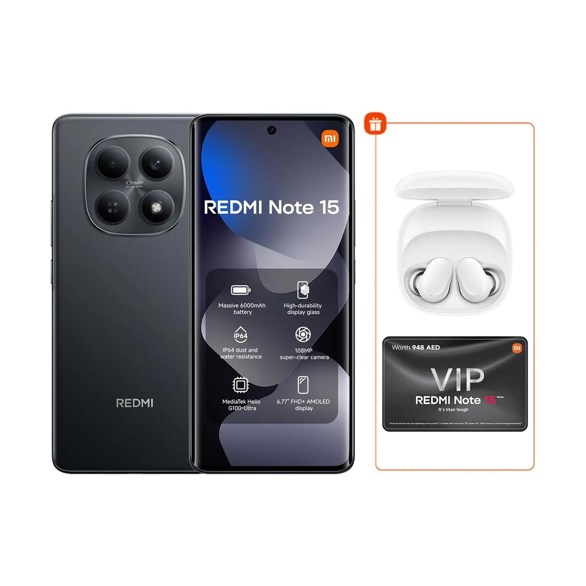 Redmi Note 15 Smartphone - 8GB RAM - 256GB Storage