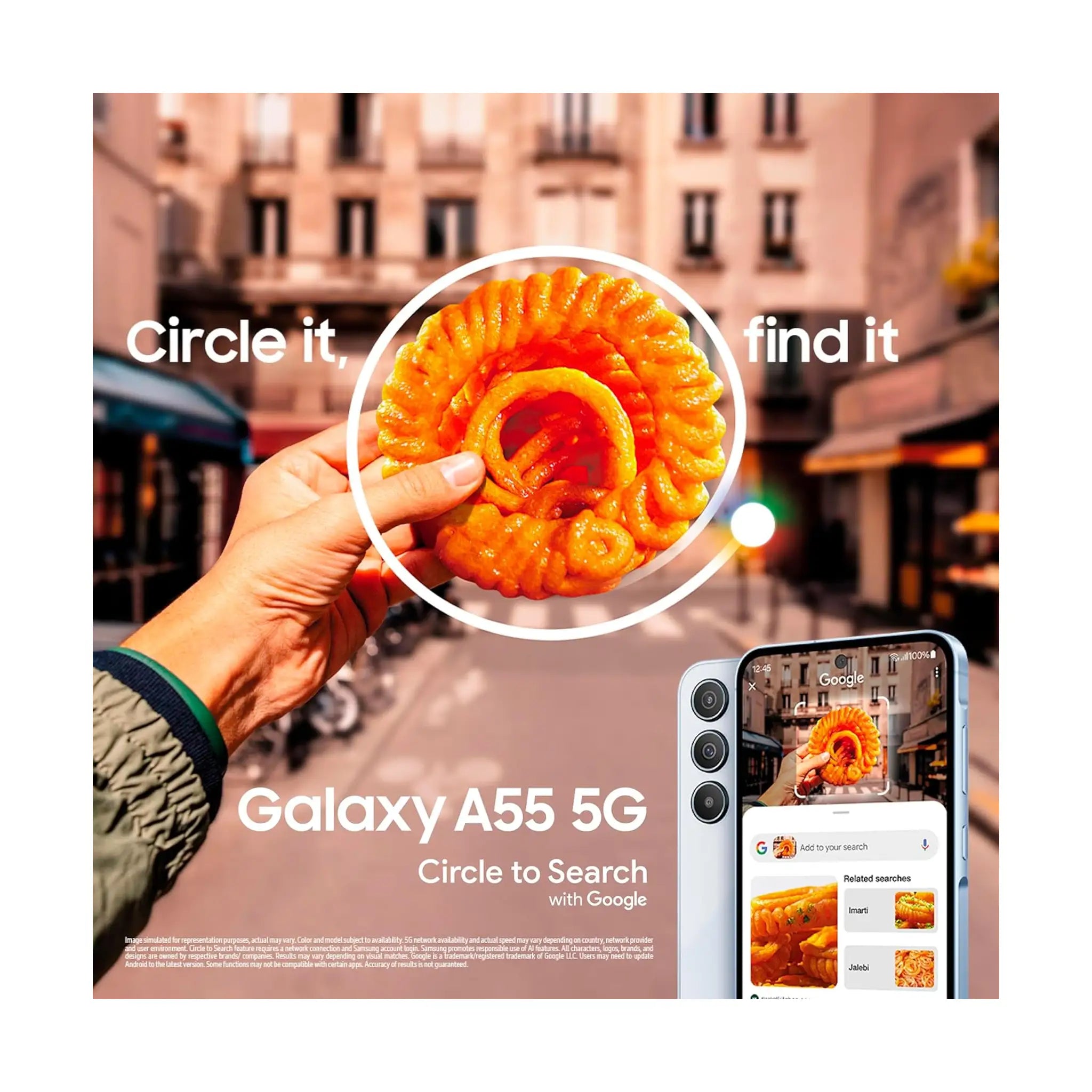 Samsung Galaxy A55 5G Smartphone – 8GB RAM, 128GB/256GB Storage, sAMOLED Display, 50MP OIS Camera