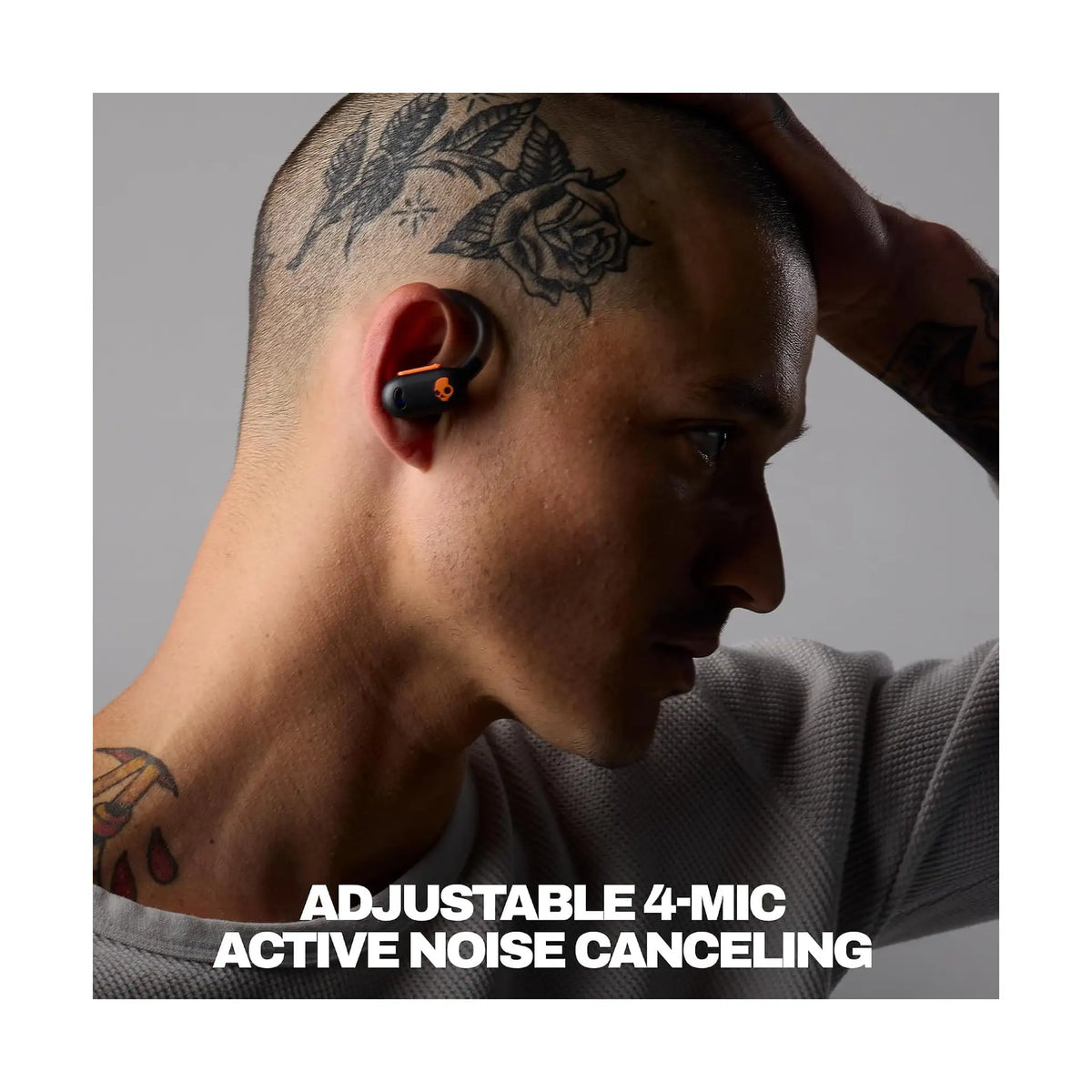 Skullcandy Push ANC Active True Wireless Earbuds – Active Noise Cancelling, IP67, Wireless Charging, up to 58 Hours Battery, True Black