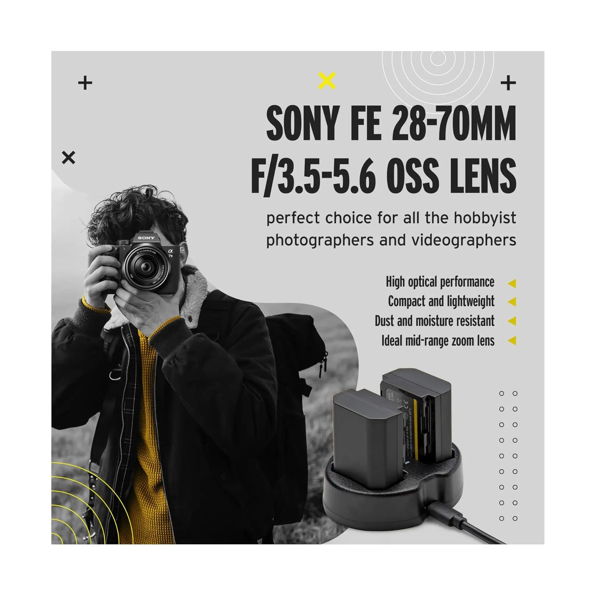 #Bundle Option_28-70mm Lens Bundle + Accessories (Lens, Microphone, Memory Card, Case, Cable, Battery, Dual Charger, Art Suite)