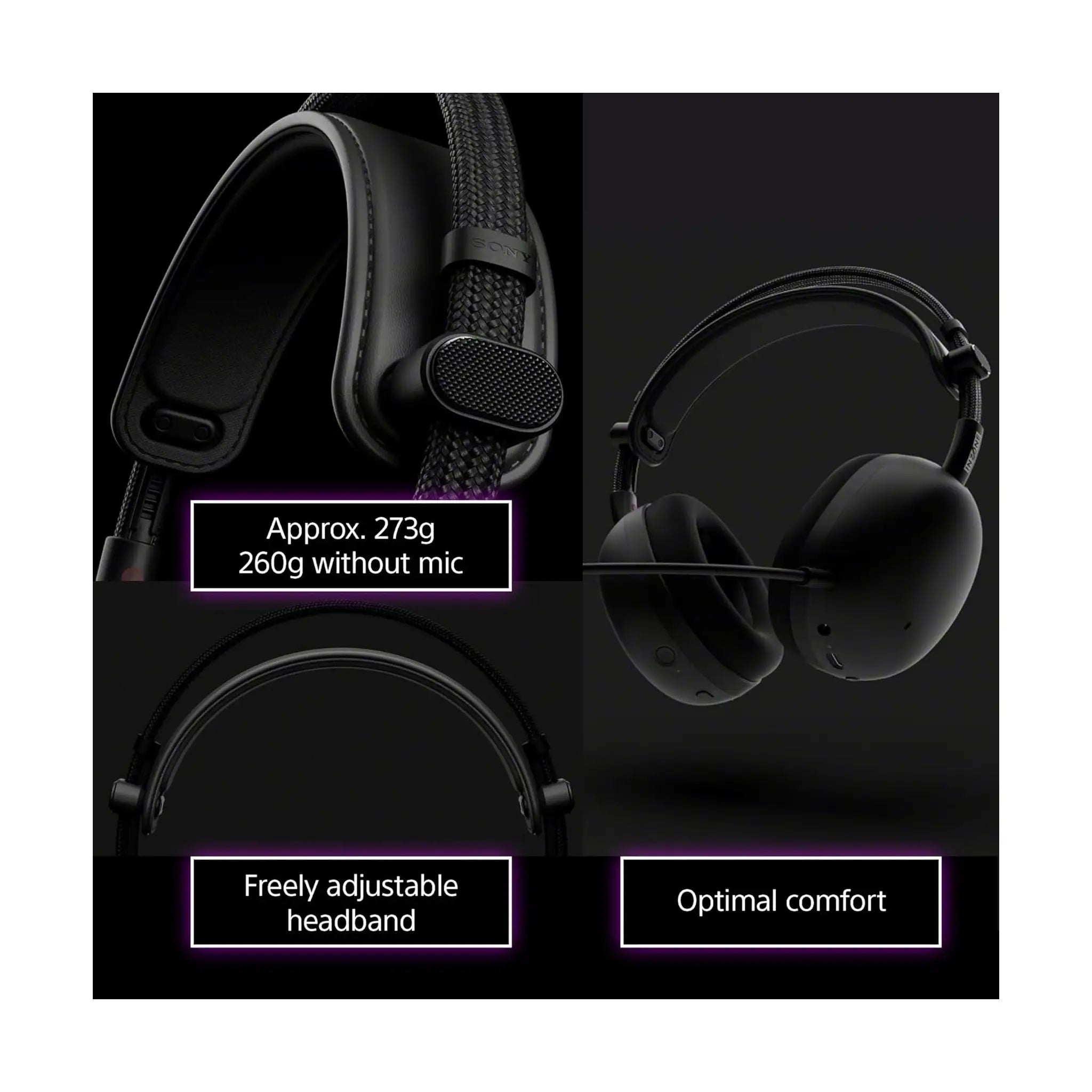 Sony INZONE H9 II Wireless Noise Canceling Gaming Headset – 2.4GHz & Bluetooth, Detachable AI Mic, Multi-Platform