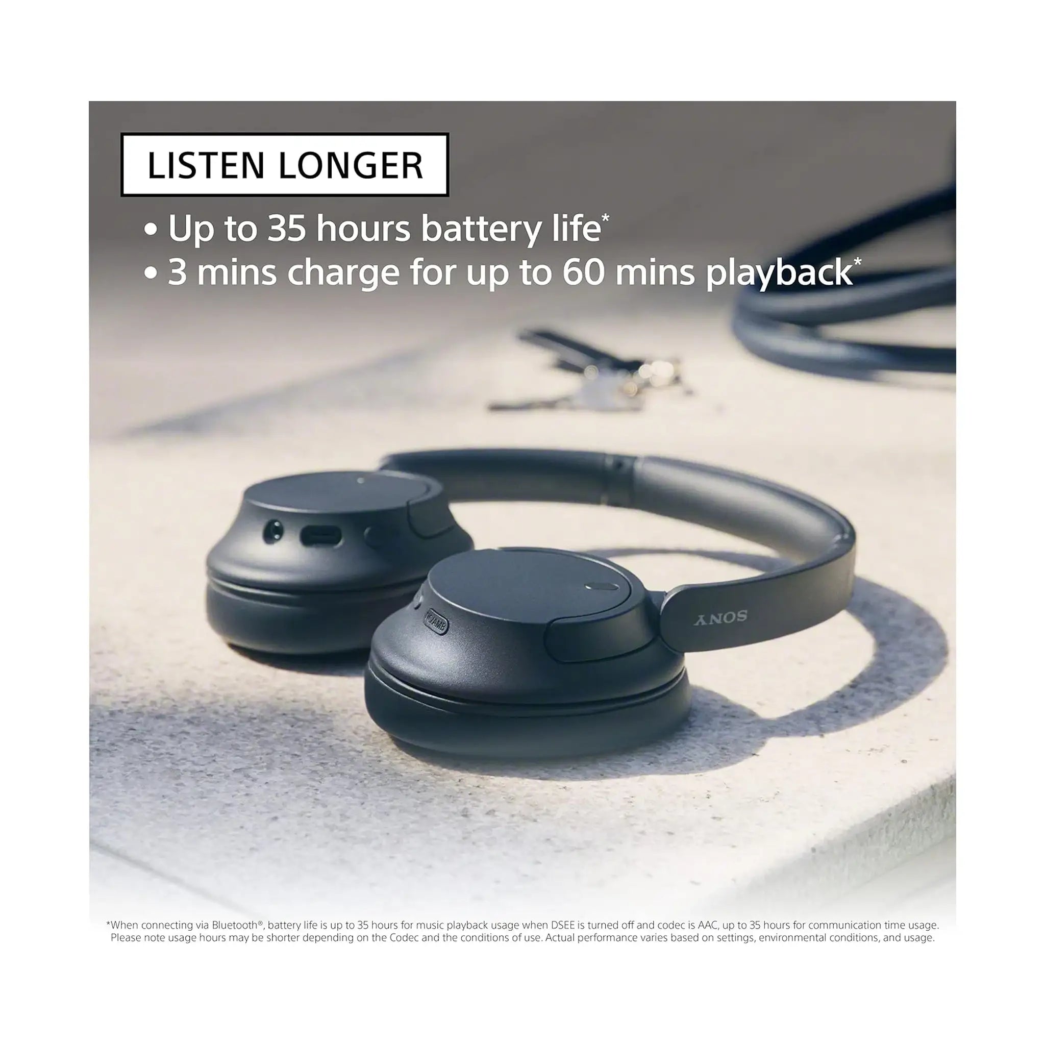 Sony WH-CH720N Wireless Noise Cancelling Headphones (35 Hours)