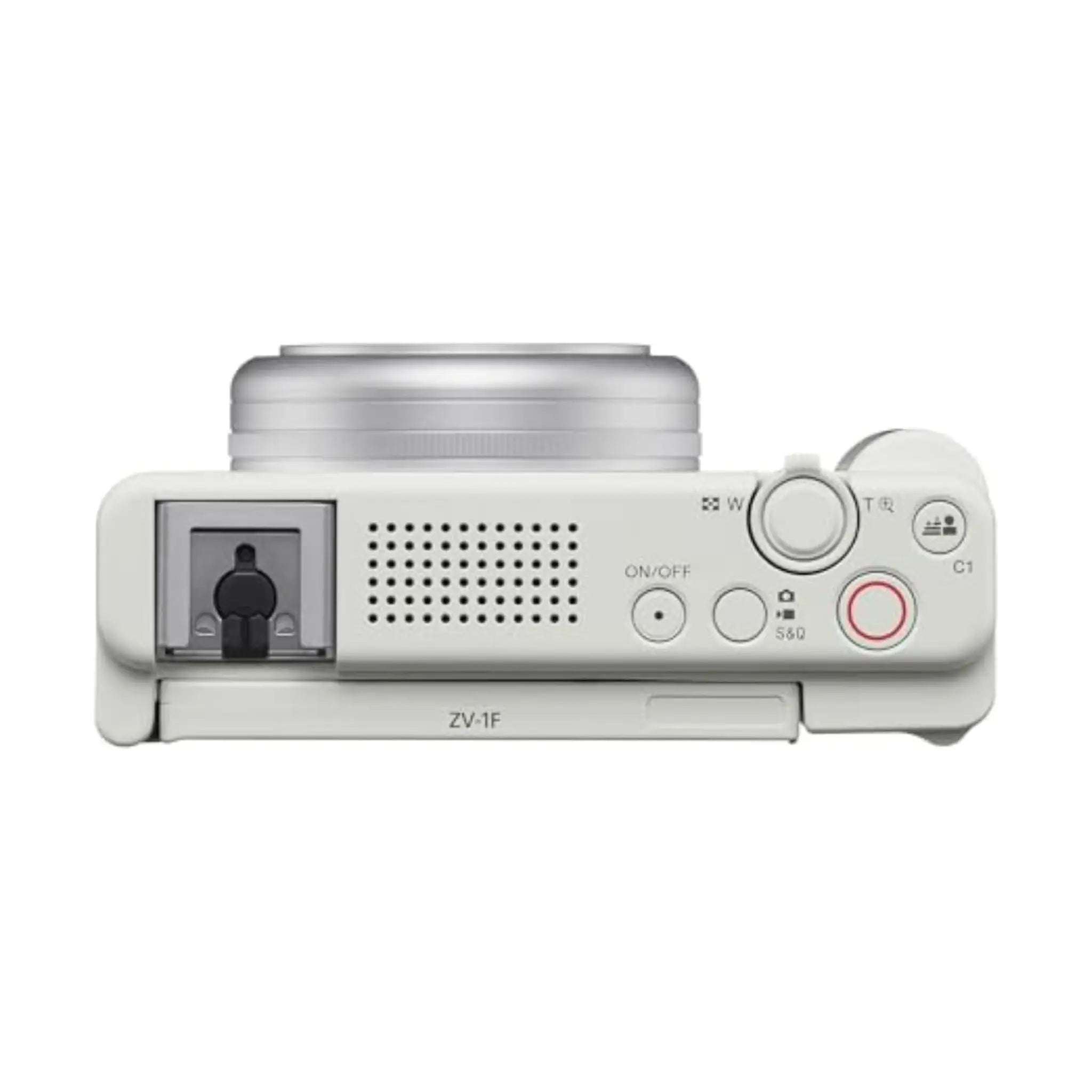 Sony ZV-1F Vlog Camera - Vari-Angle LCD, Directional 3-Capsule Mic, White