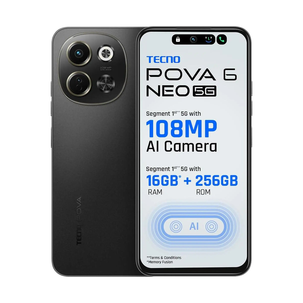 TECNO Spark 30 Dual SIM 8GB RAM 256GB 5G | 5000 mAh Battery | IP 54 Dust & Water Resistance | 120Hz Refresh Rate | Fast Charging | 108MP Main Camera - UAE Version (AURORA CLOUD)