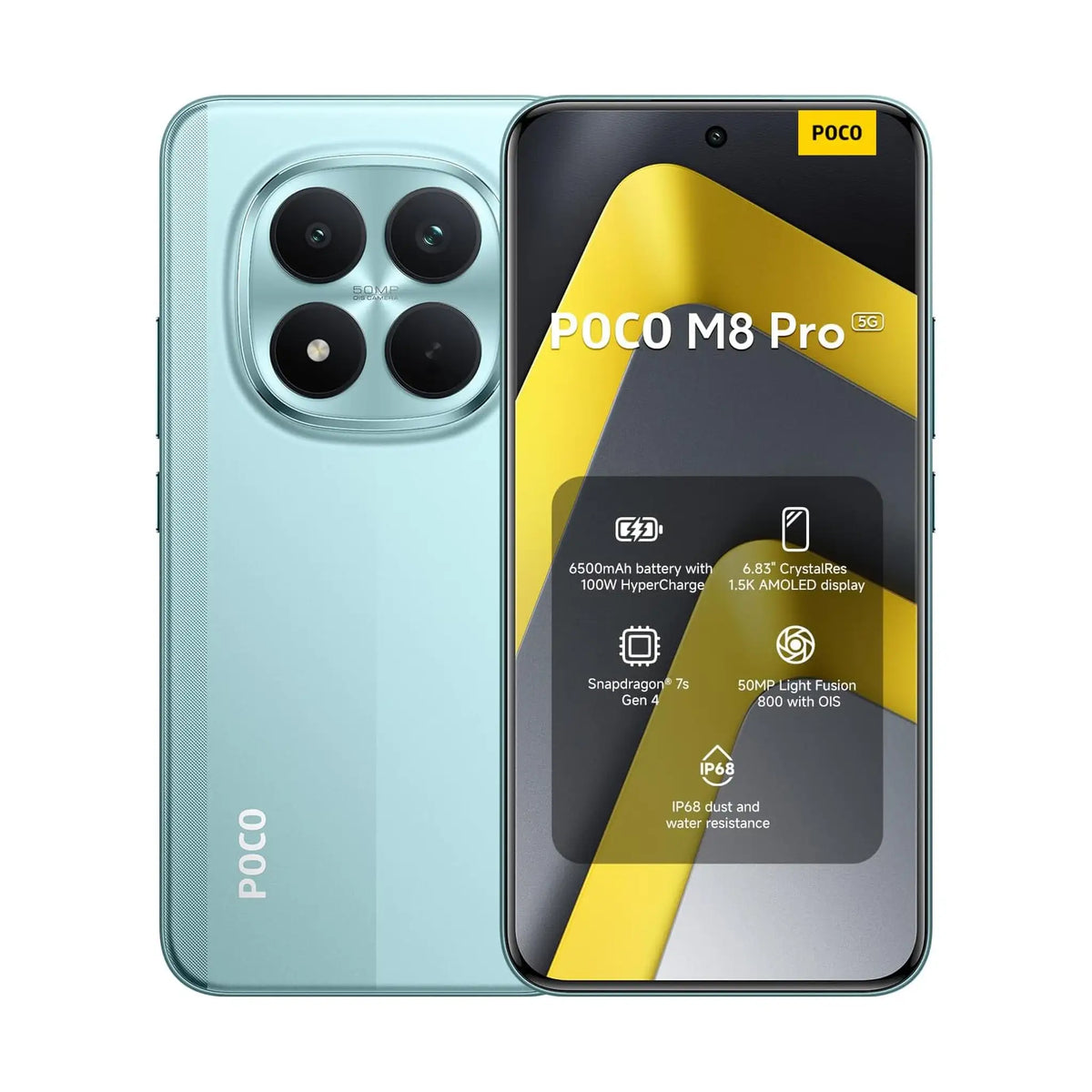 Xiaomi POCO M8 Pro 5G – Snapdragon 7s Gen 4, 12GB RAM, 512GB, Green