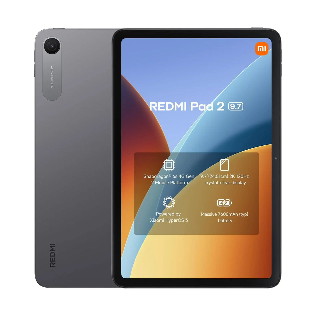 Xiaomi Redmi Pad 2 9.7 Tablet – 9.7" 2K, 4GB RAM, 128GB, 7600mAh battery, Cover Included