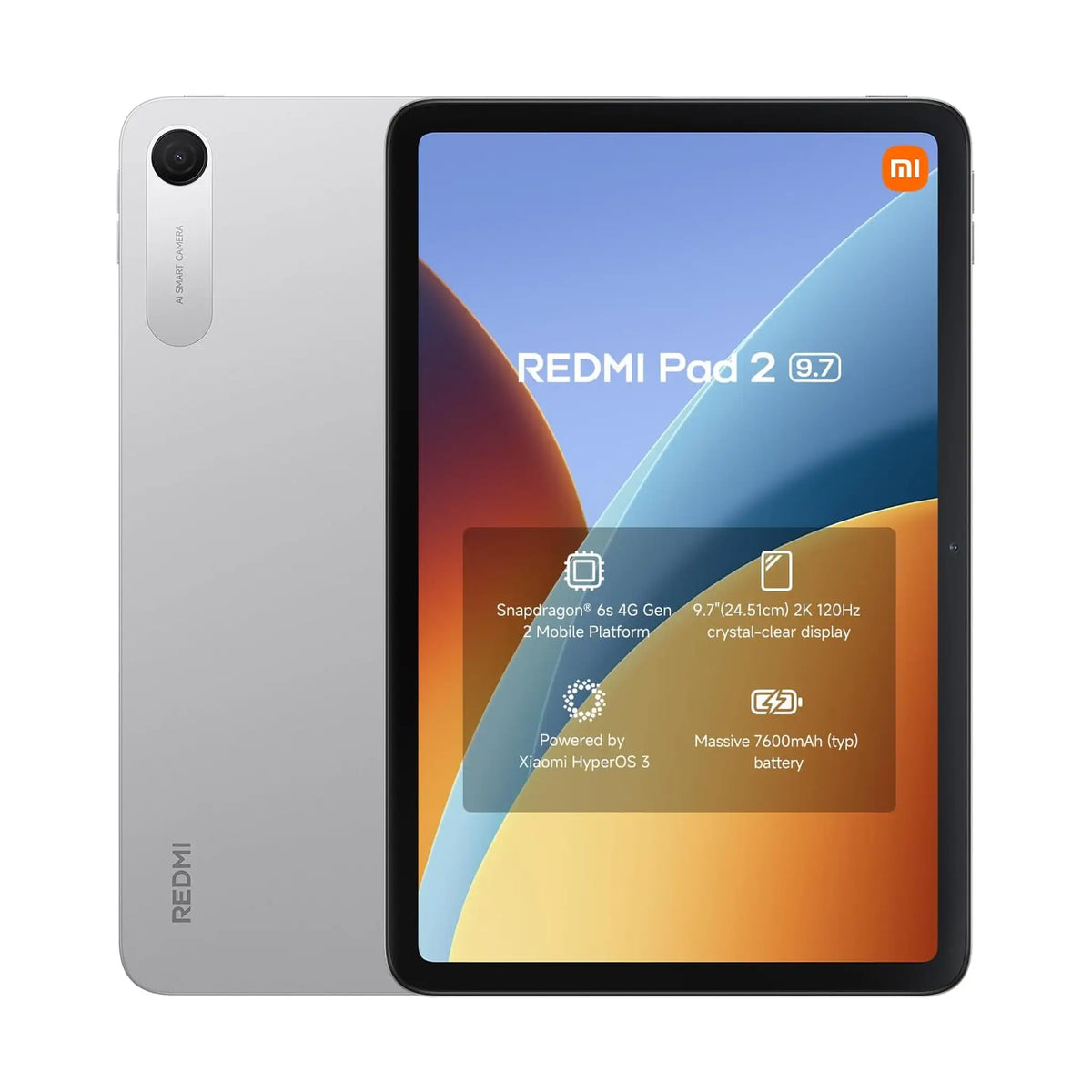 Xiaomi Redmi Pad 2 9.7 Tablet – 9.7" 2K, 4GB RAM, 128GB, 7600mAh battery, Cover Included