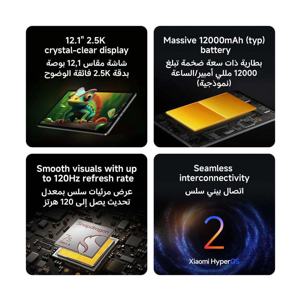 Xiaomi Redmi Pad 2 Pro Tablet – 12.1" 2.5K 120Hz, Snapdragon 7s Gen 4, 8GB RAM, 256GB, 12000mAh battery, Pen Included