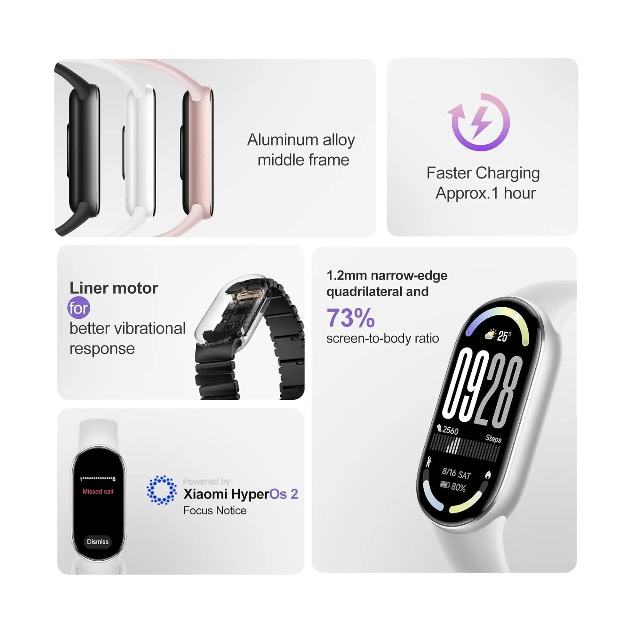 Xiaomi Smart Band 10 - 1.72 inch - AMOLED Narrow-Edge Display - Professional Workout Analysis - Up to 21-Day Battery